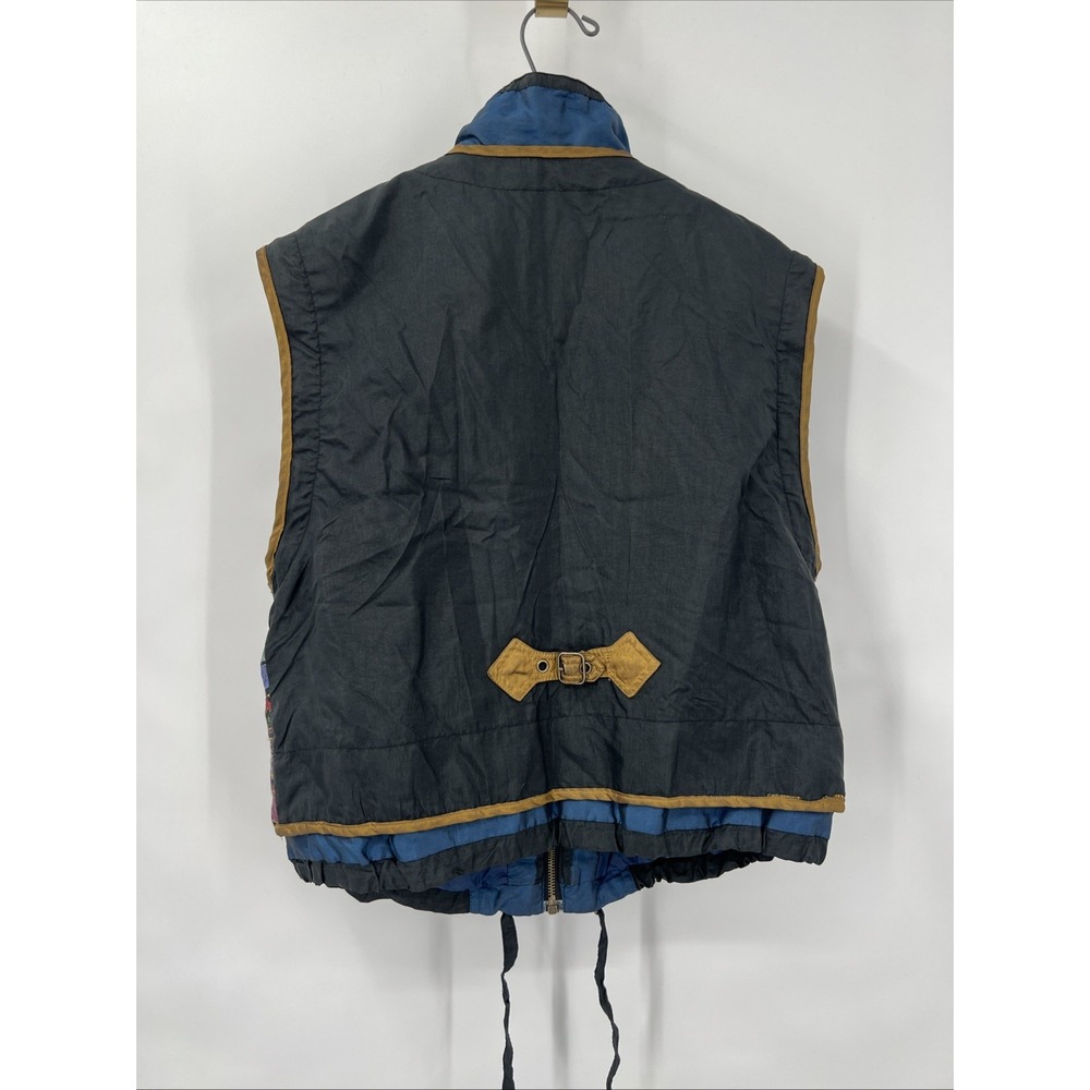 Colorful Patterned Quilted Vest - Multicolor - Picture 2 of 7